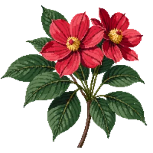 Illustration of Camellia 'Adolphe Audusson'
