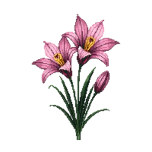 Illustration of Autumn Crocus 'Waterlily'