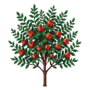 Illustration of Firethorn 'Red Column'