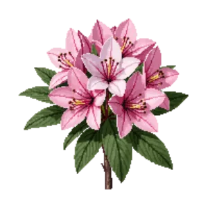 Illustration of Rhododendron 'Roseum Elegans'