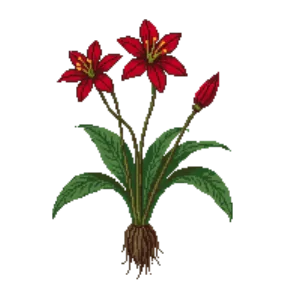 Illustration of Oxblood Lily